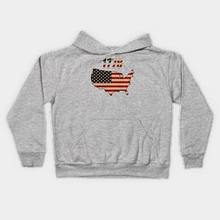 4th Of July 1776 USA Kids Hoodie